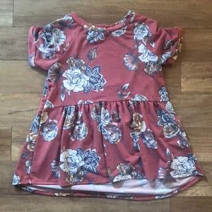 Floral Tunic Top Size M